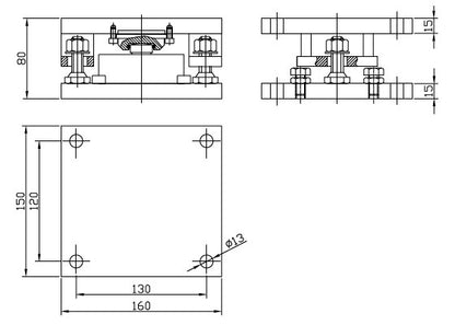Weigh module for load cell CR-1 (2500 - 10000kg)