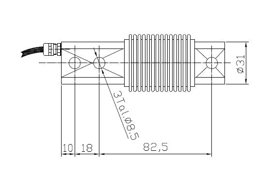 FX-1I/IP68 Bending Beam Load Cell (25 - 200kg)