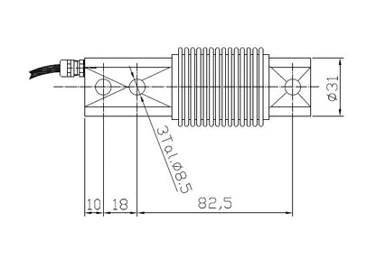 FX-1I/IP68 Bending Beam Load Cell (25 - 200kg)