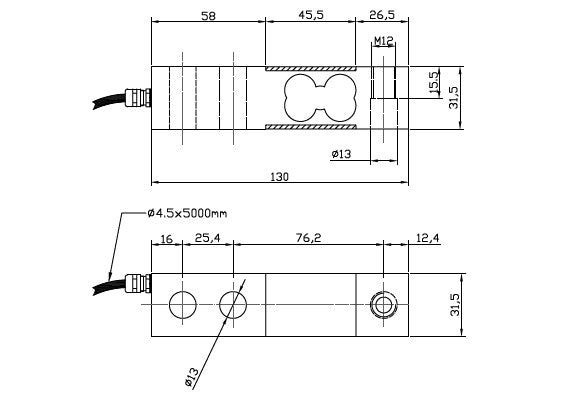 TA-0I/IP67 Bending Beam Load Cell (30 - 300kg)